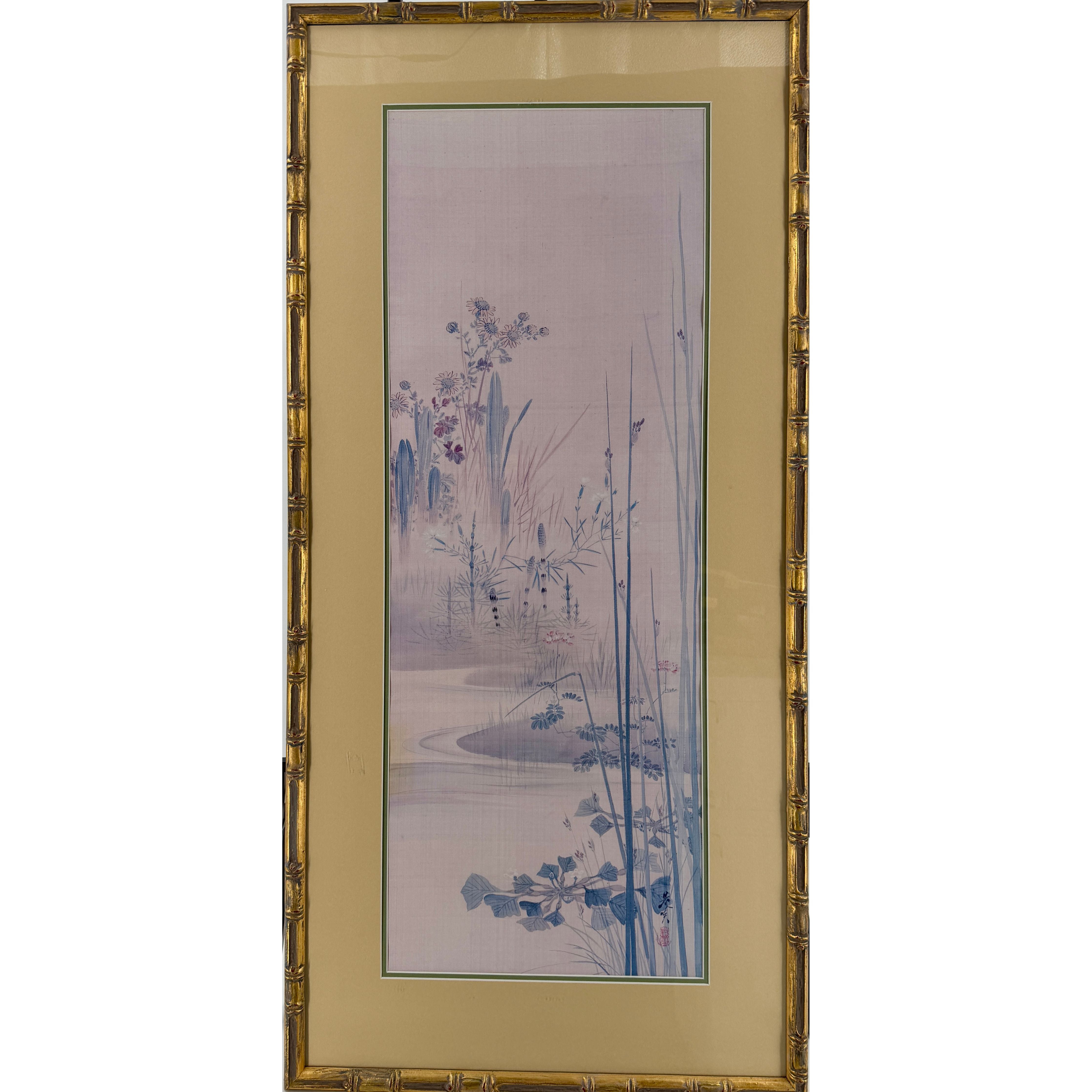 Japanese Print in Bamboo Styled Frame