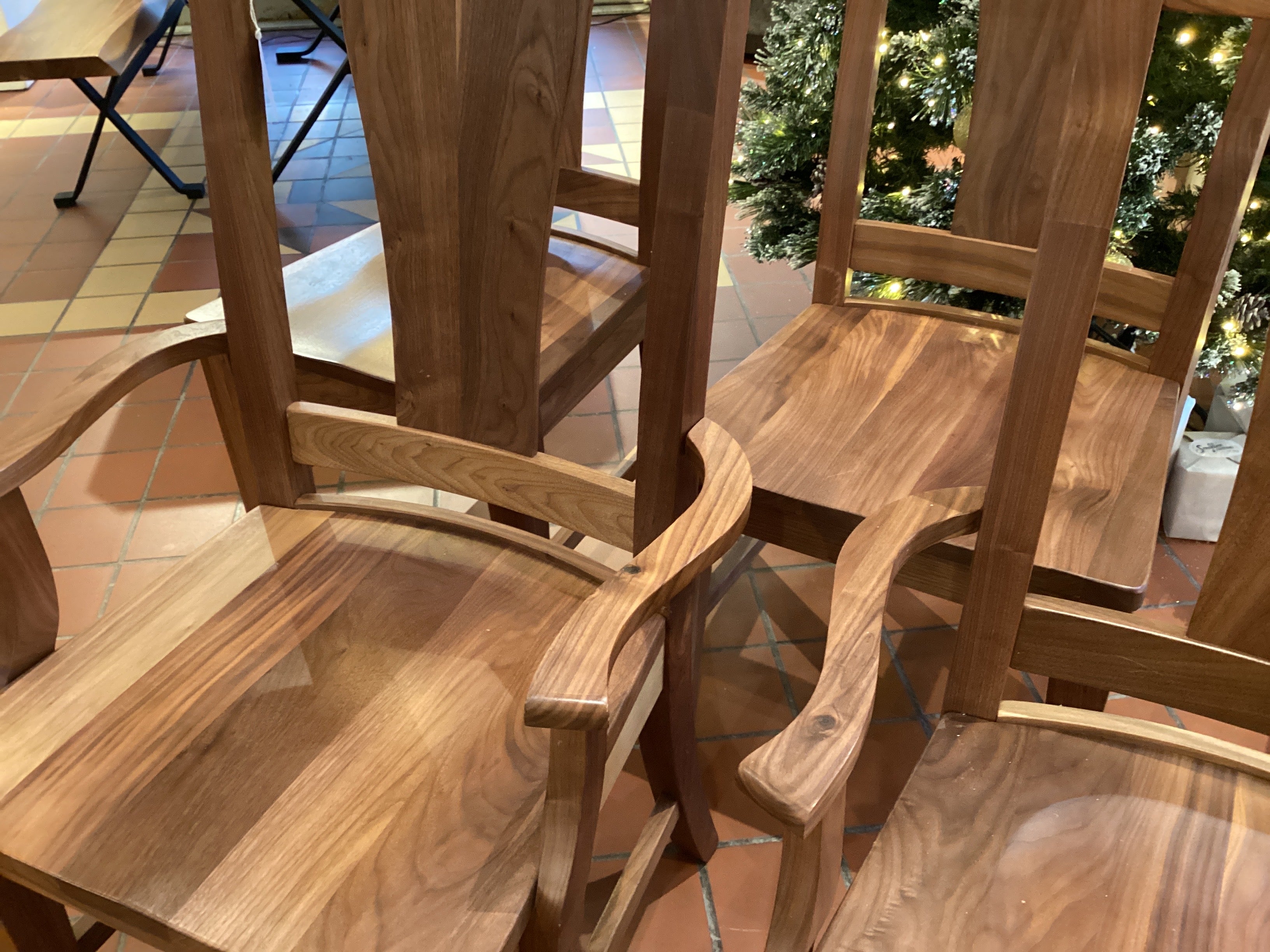 Mavin Walnut chair set (5 chairs)