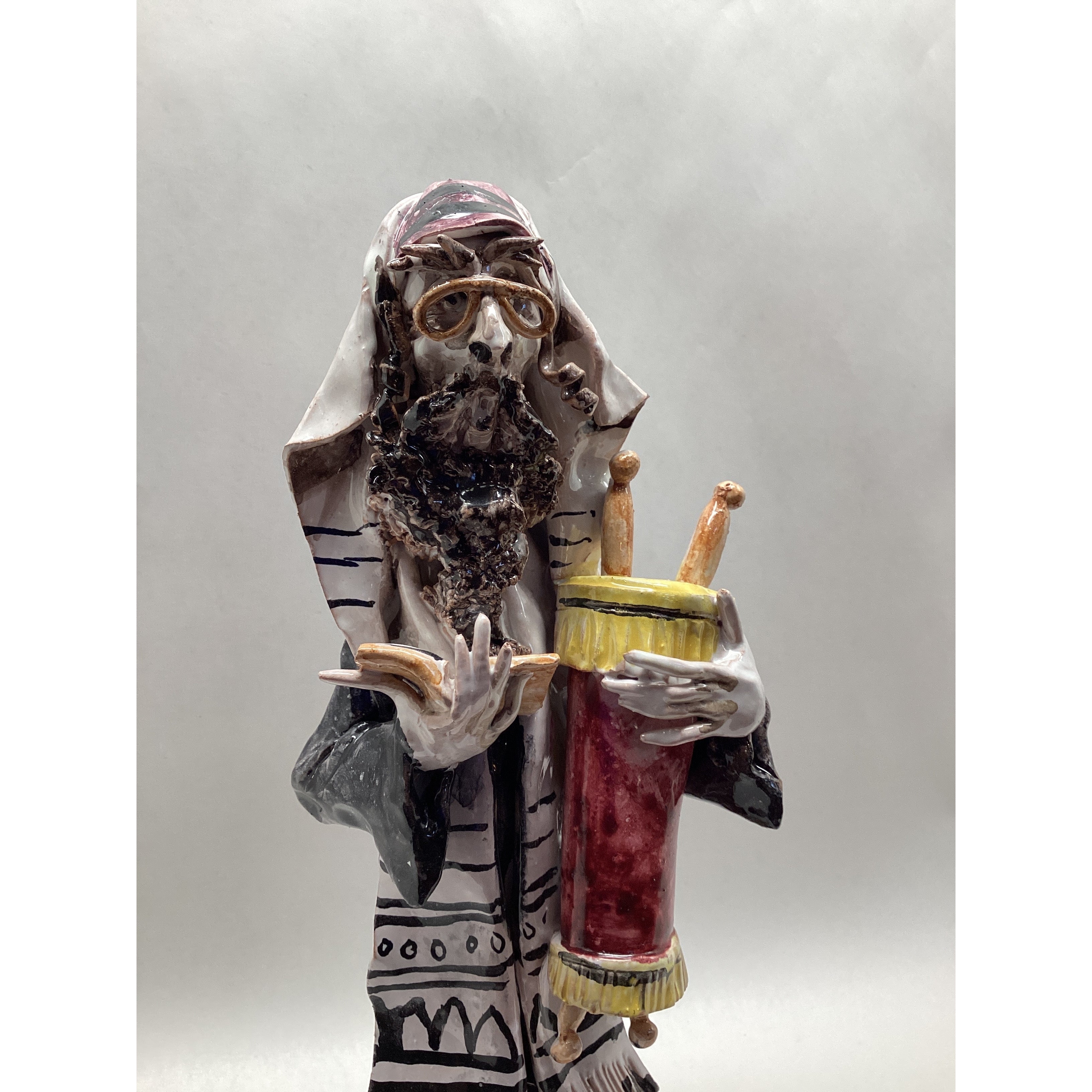 Rabbi Character Ceramic Sculpture - 013.35.297