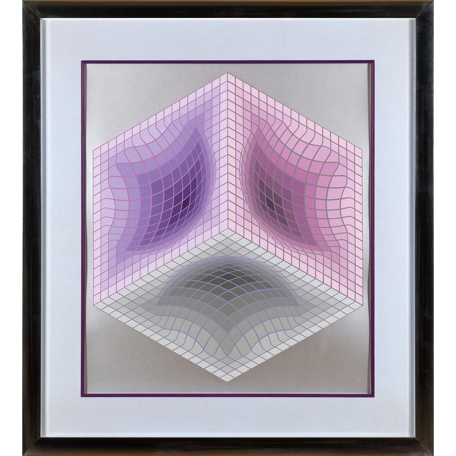 1987 Victor Vaserely Serigraph, "Tridos"