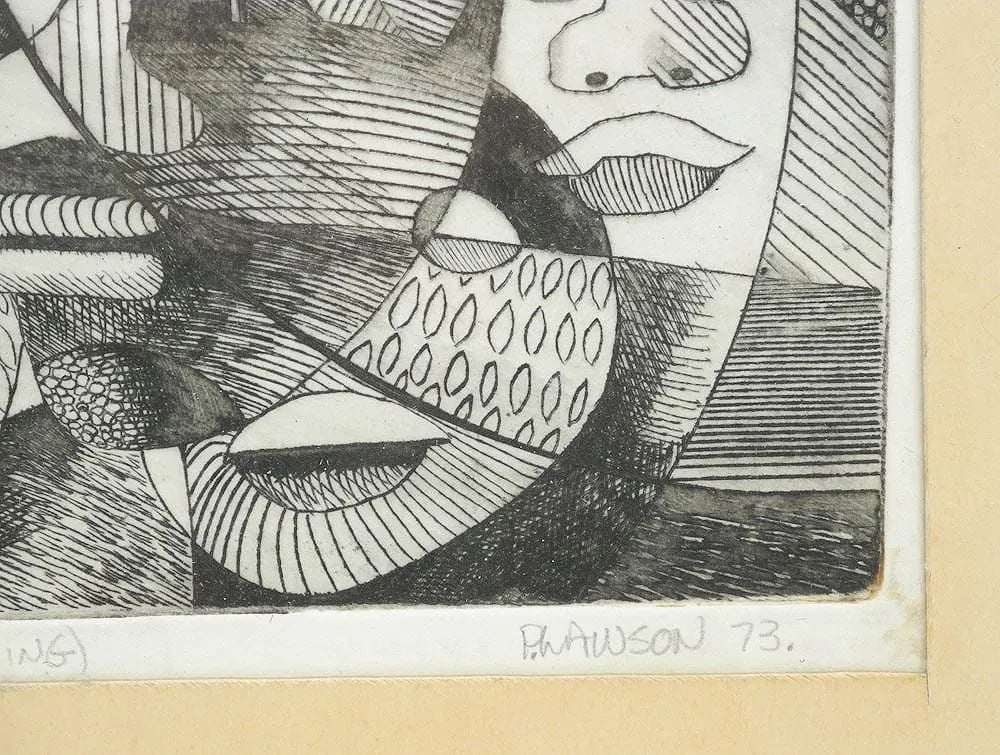 "Masks"  Etching ~ Peter Lawson