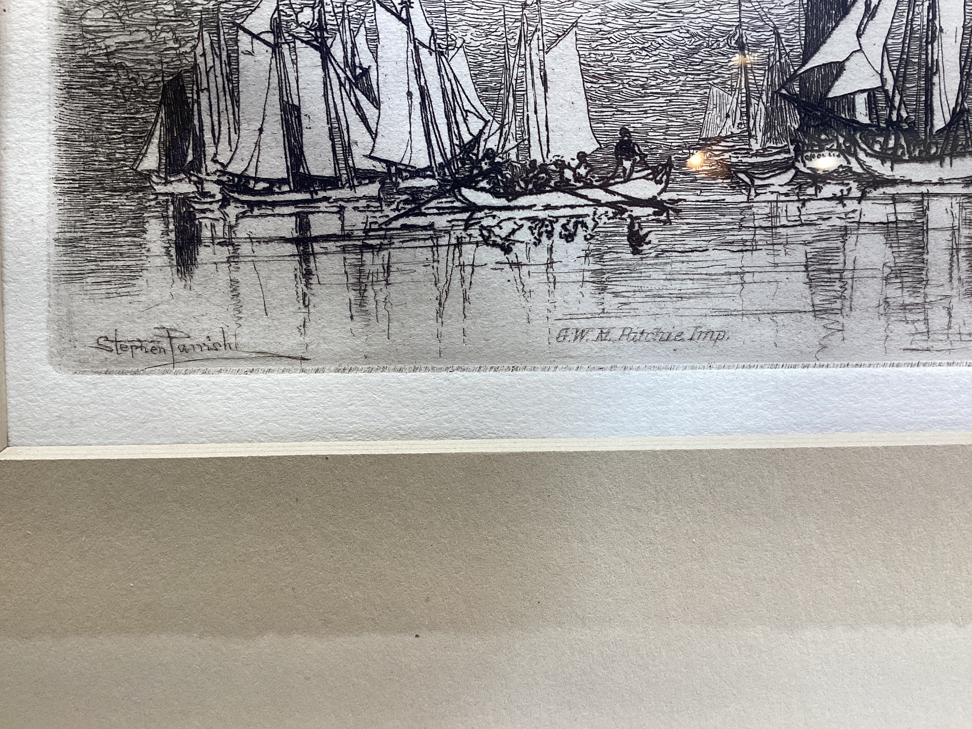 Stephen Parrish etching "Drifting" - 31B4.35.796