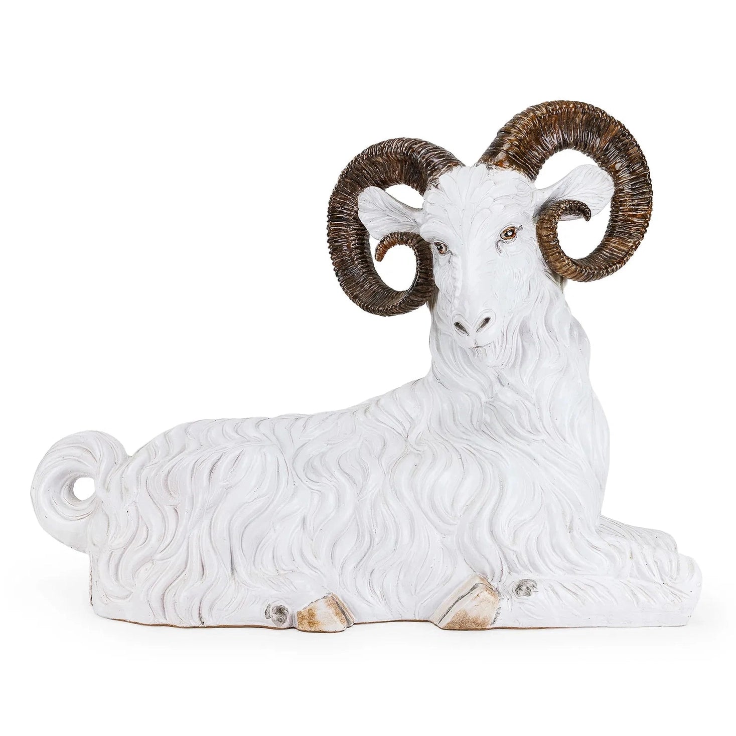 Italian Terracotta Majolica Ram