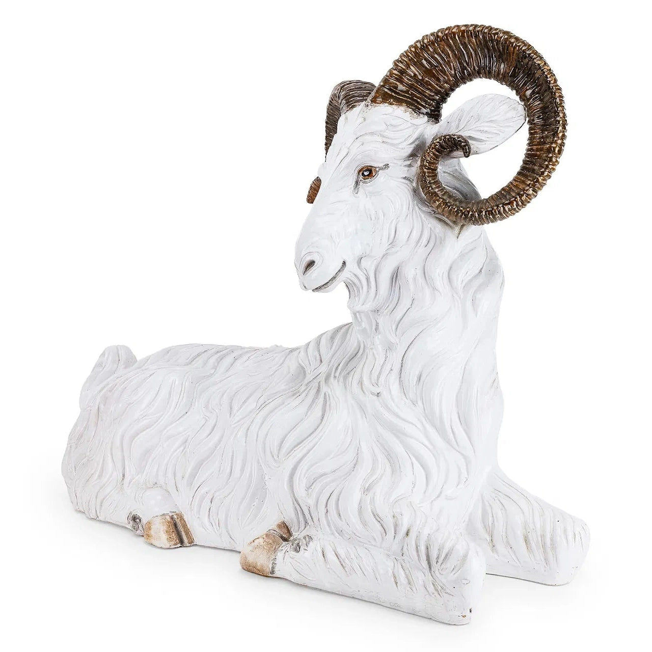 Italian Terracotta Majolica Ram