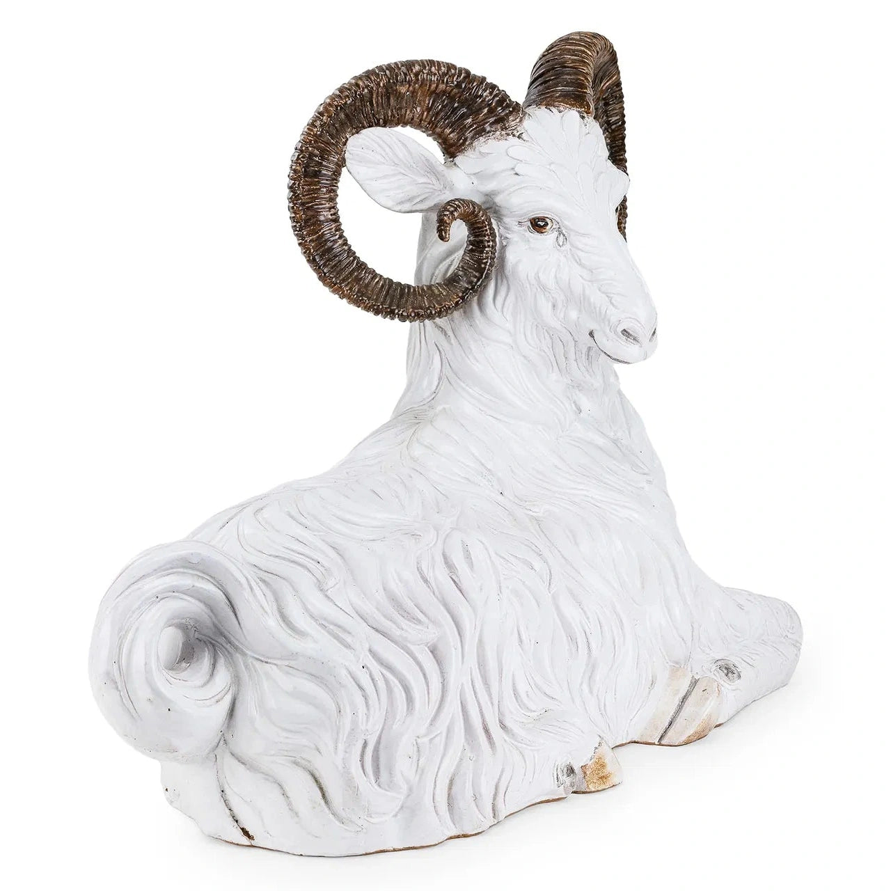 Italian Terracotta Majolica Ram