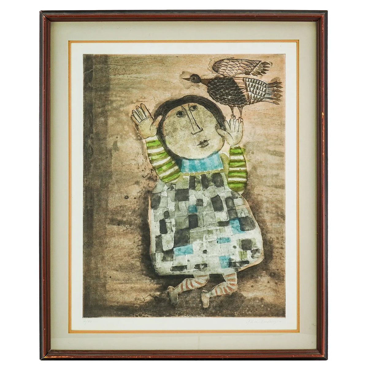 "Girl with Bird"