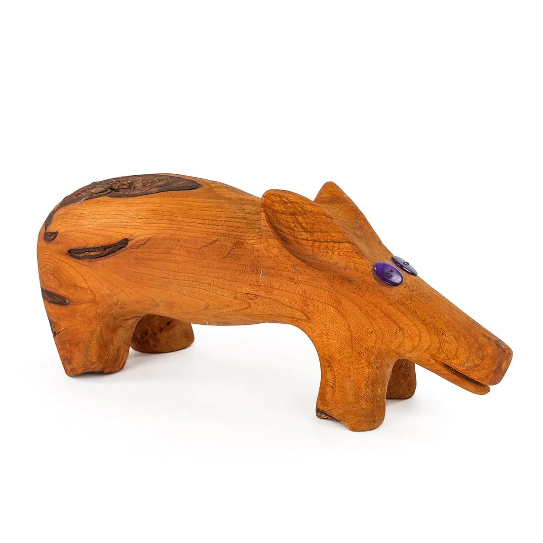 Folk art carved pig