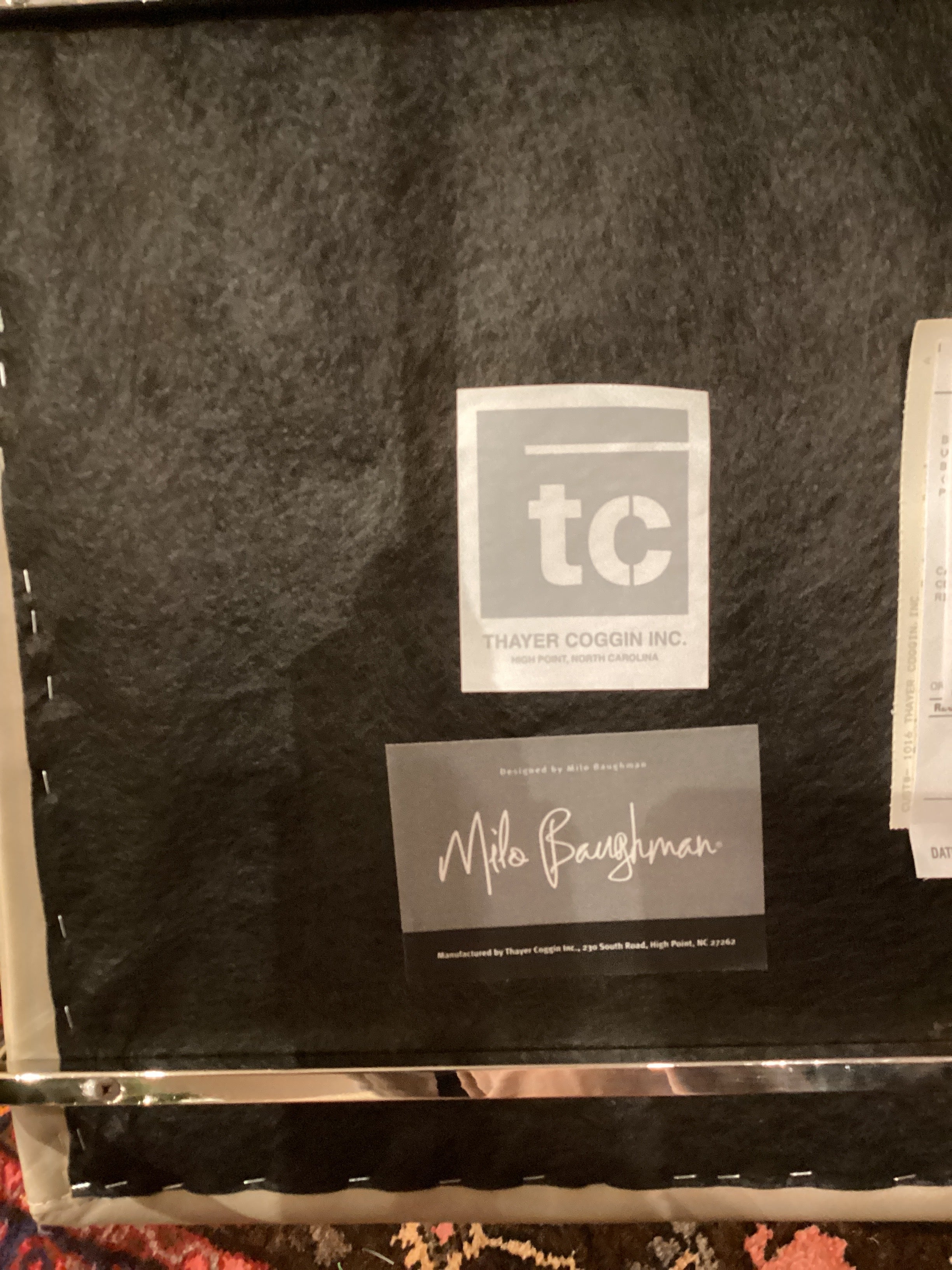 Set 6 Ivory Leather & Chrome Dining Chairs