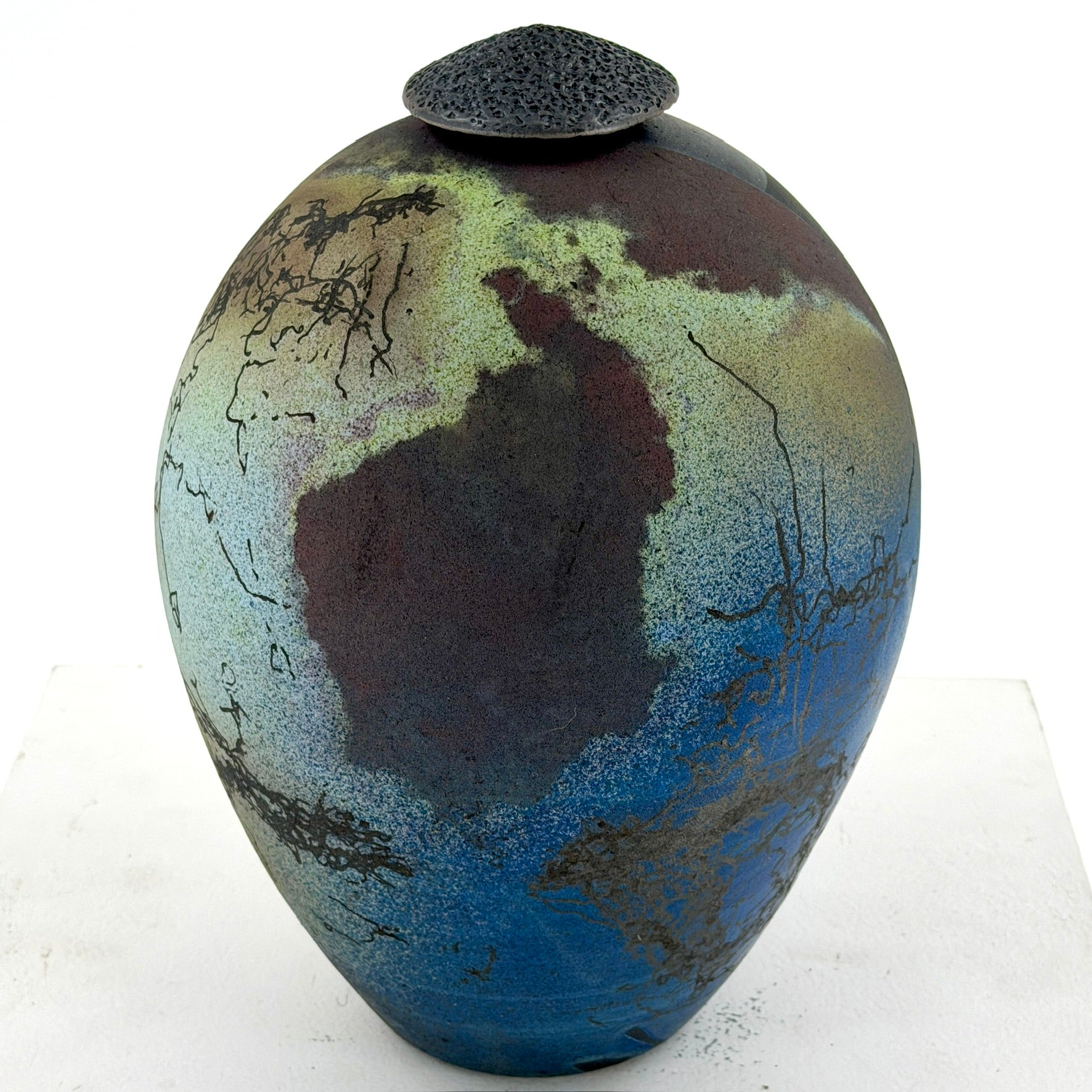 Large "Moonscape" Covered Jar