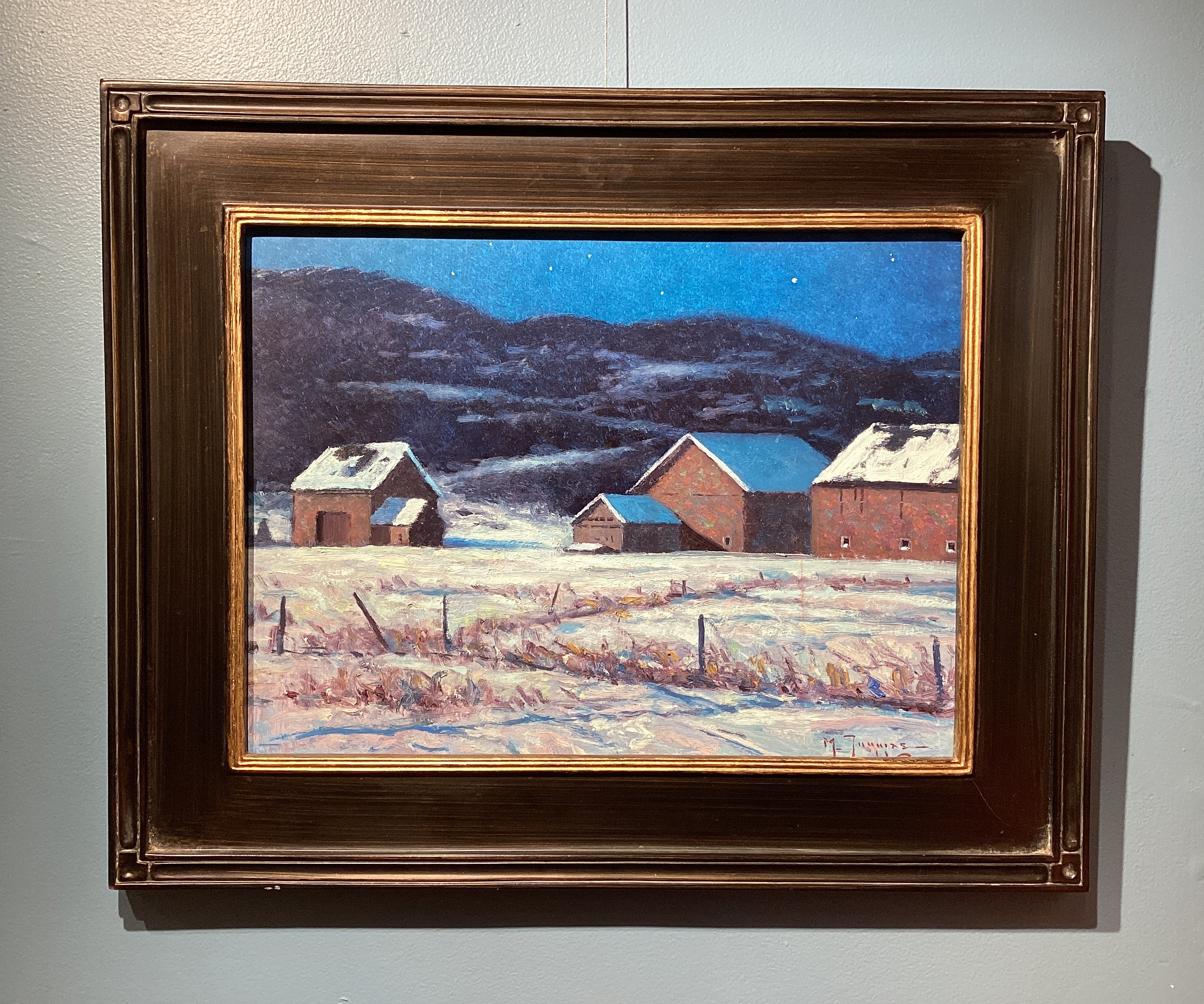 "Barns In Winter Moonlight" - Mark Tougias