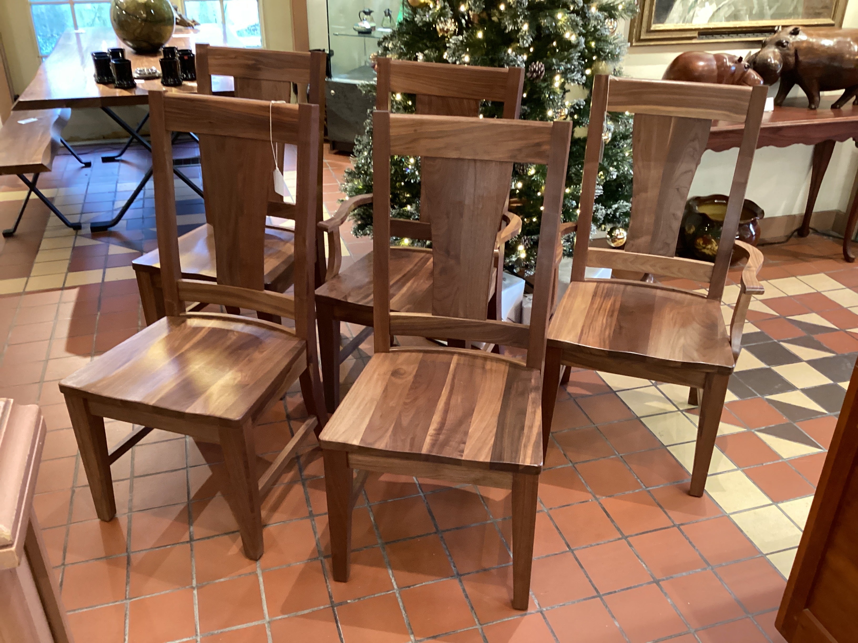 Mavin Walnut chair set (5 chairs)