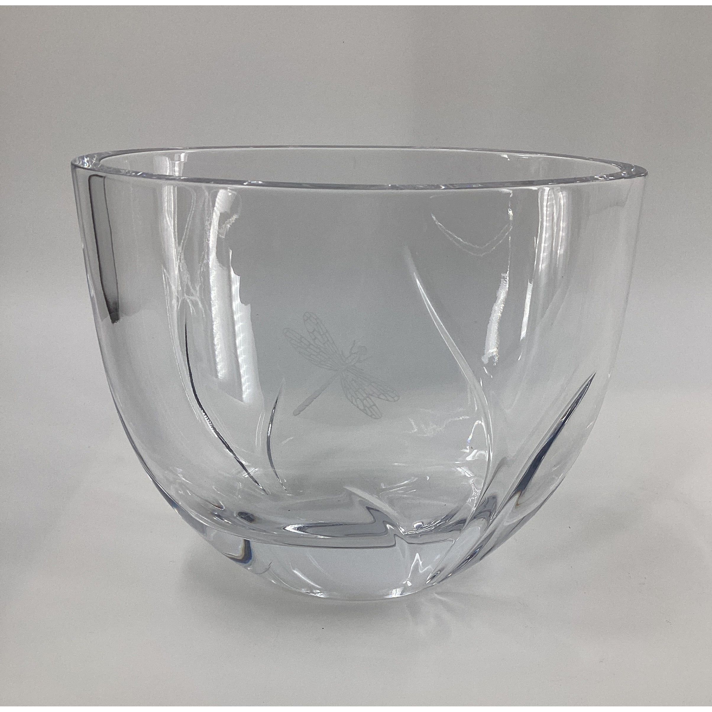 Orrefors Sweden Engraved Crystal Vase - 013.35.293