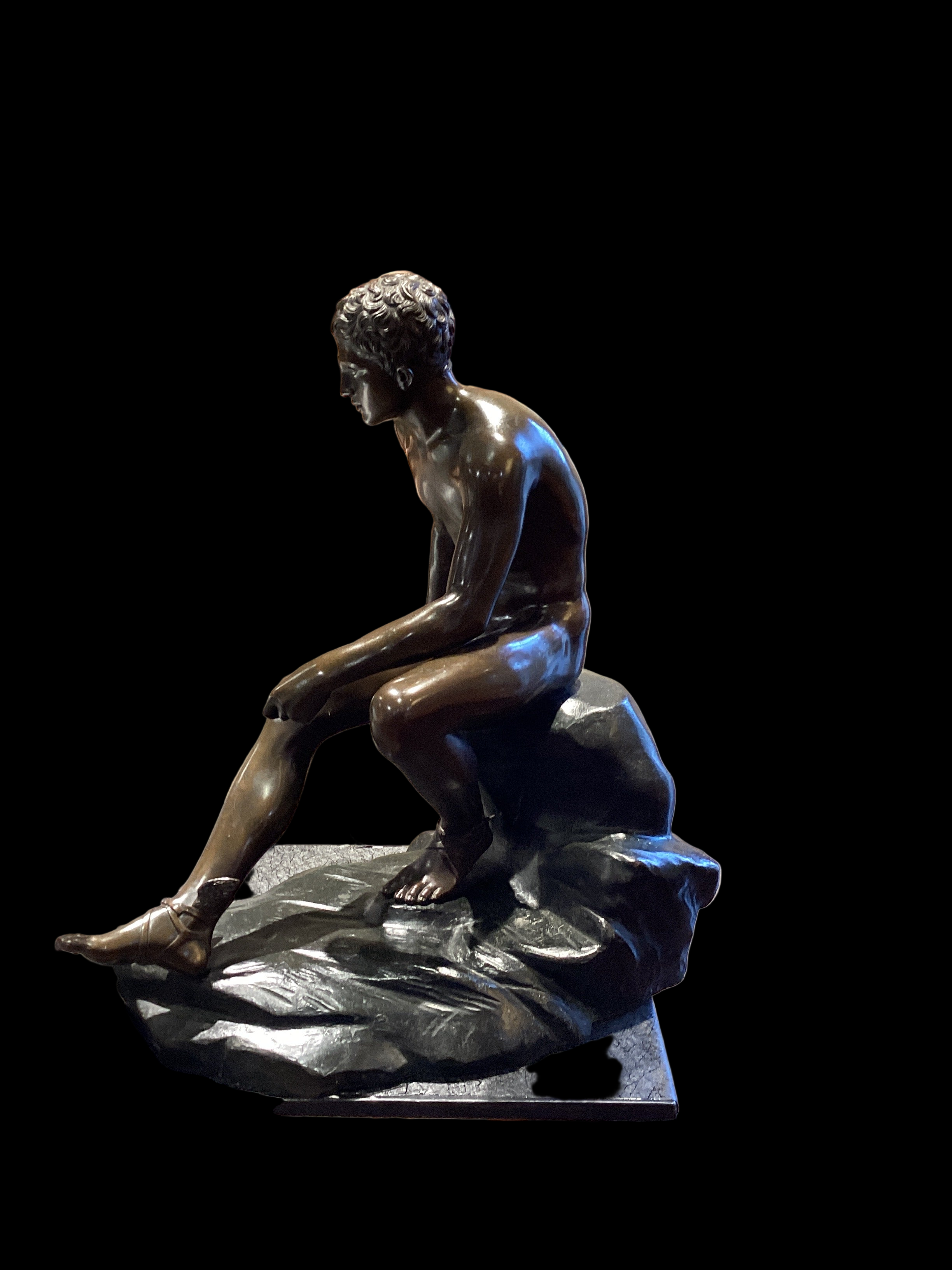 "Seated Hermes" Bronze