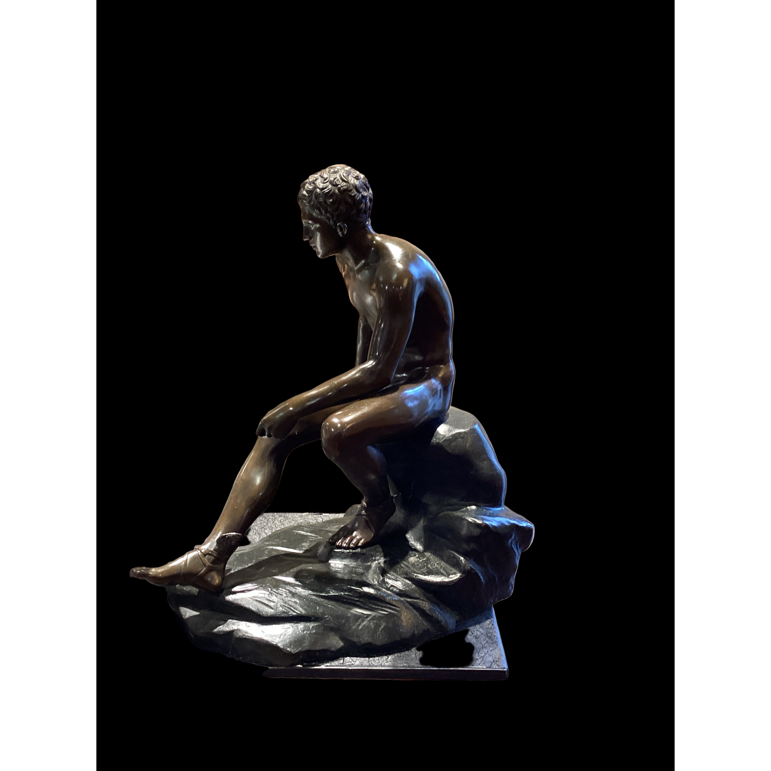 "Seated Hermes" Bronze