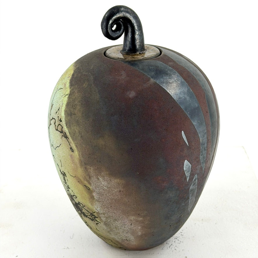 Medium "Moonscape" Covered Jar