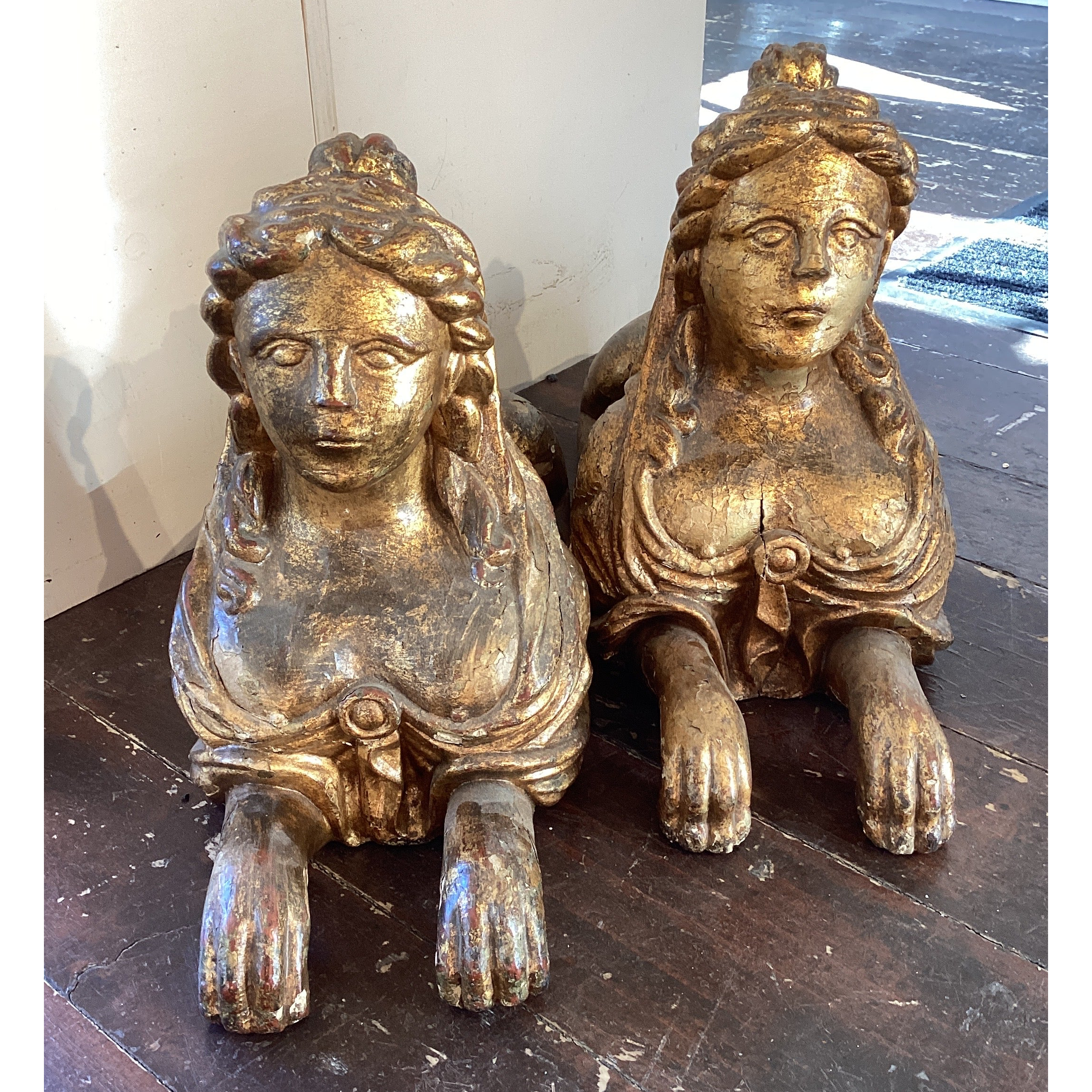 Pair (2) Carousel Sphynxes