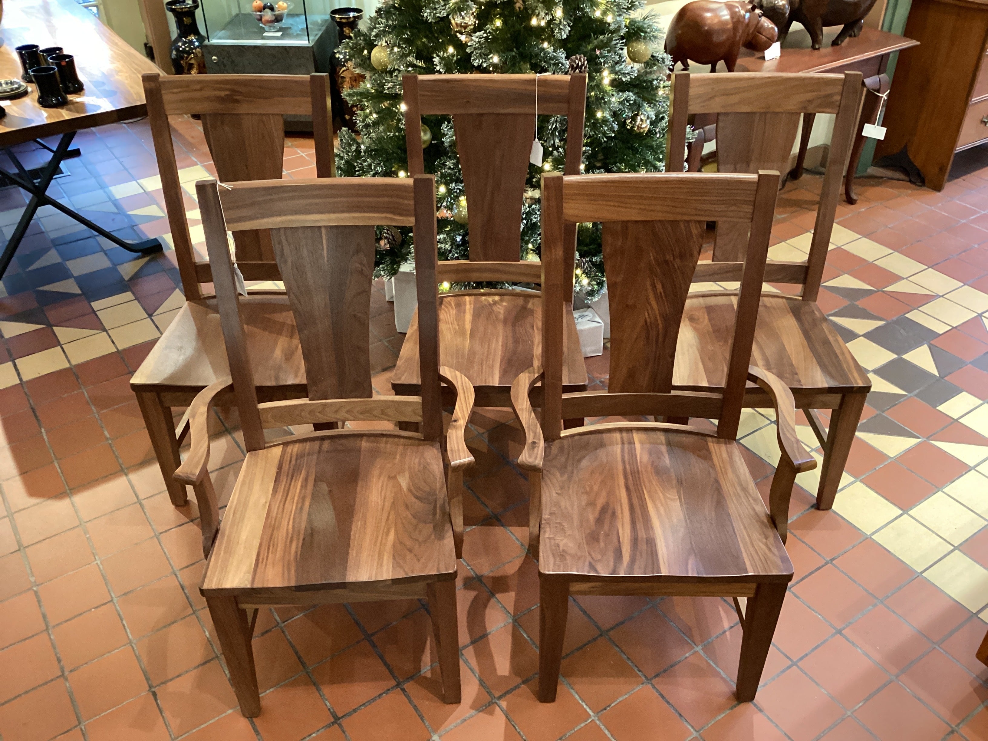 Mavin Walnut chair set (5 chairs)