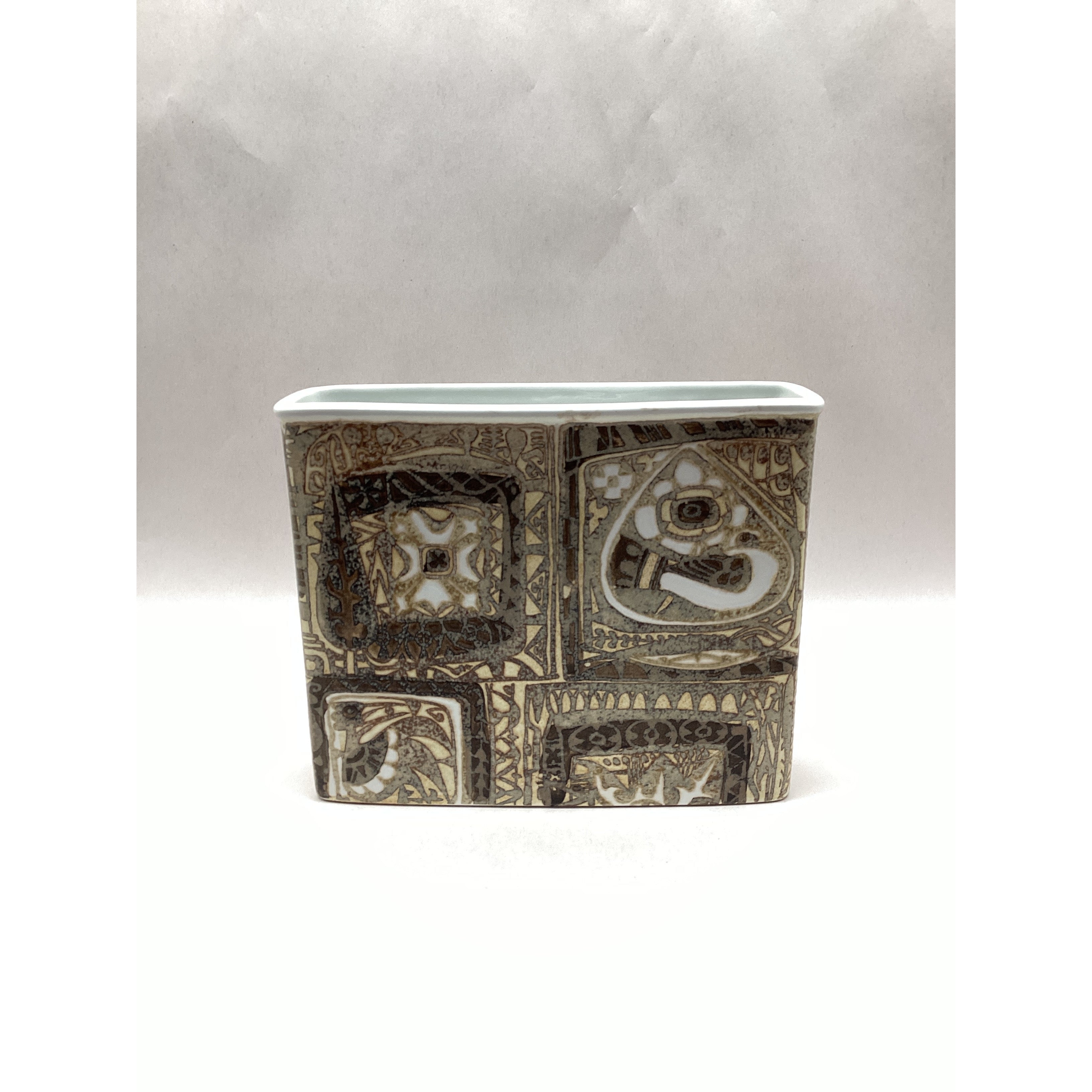 Royal Copenhagen Fajence Baca Slab Vase 719/2942