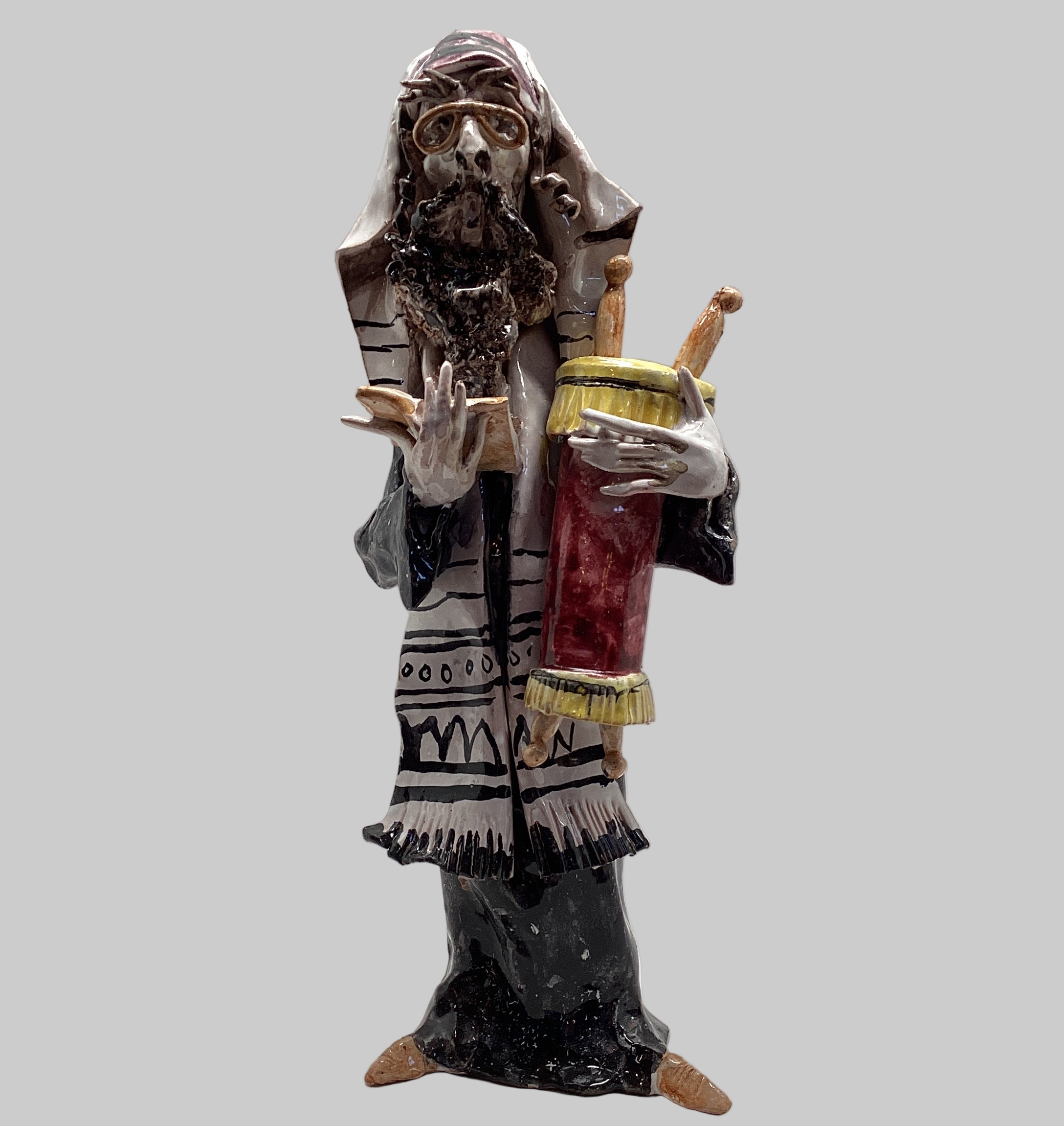 Rabbi Character Ceramic Sculpture - 013.35.297
