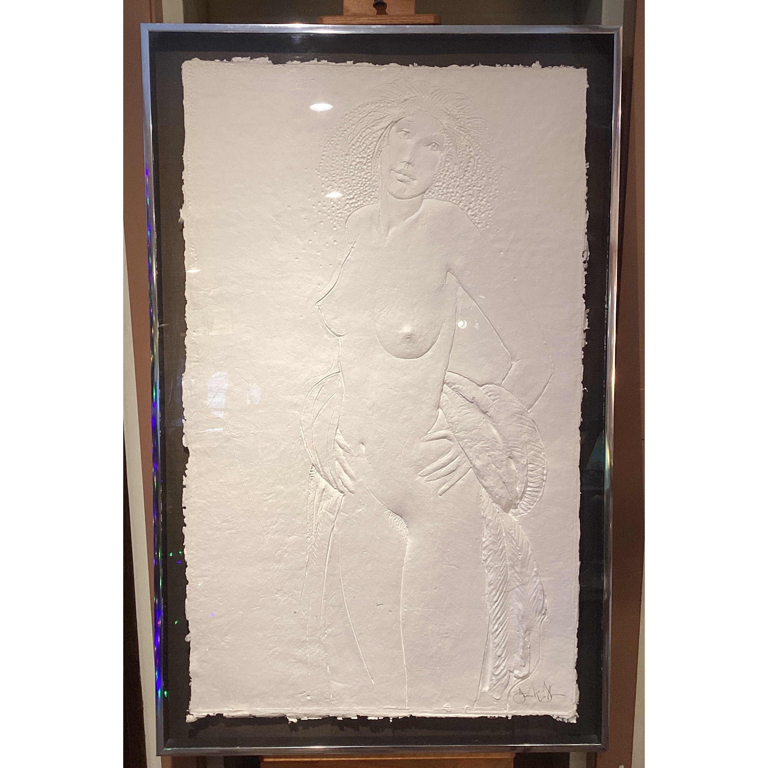 Nude Woman in relief - cast paper