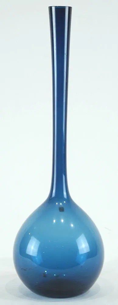 Aseda Blue Glass Bottle Vase