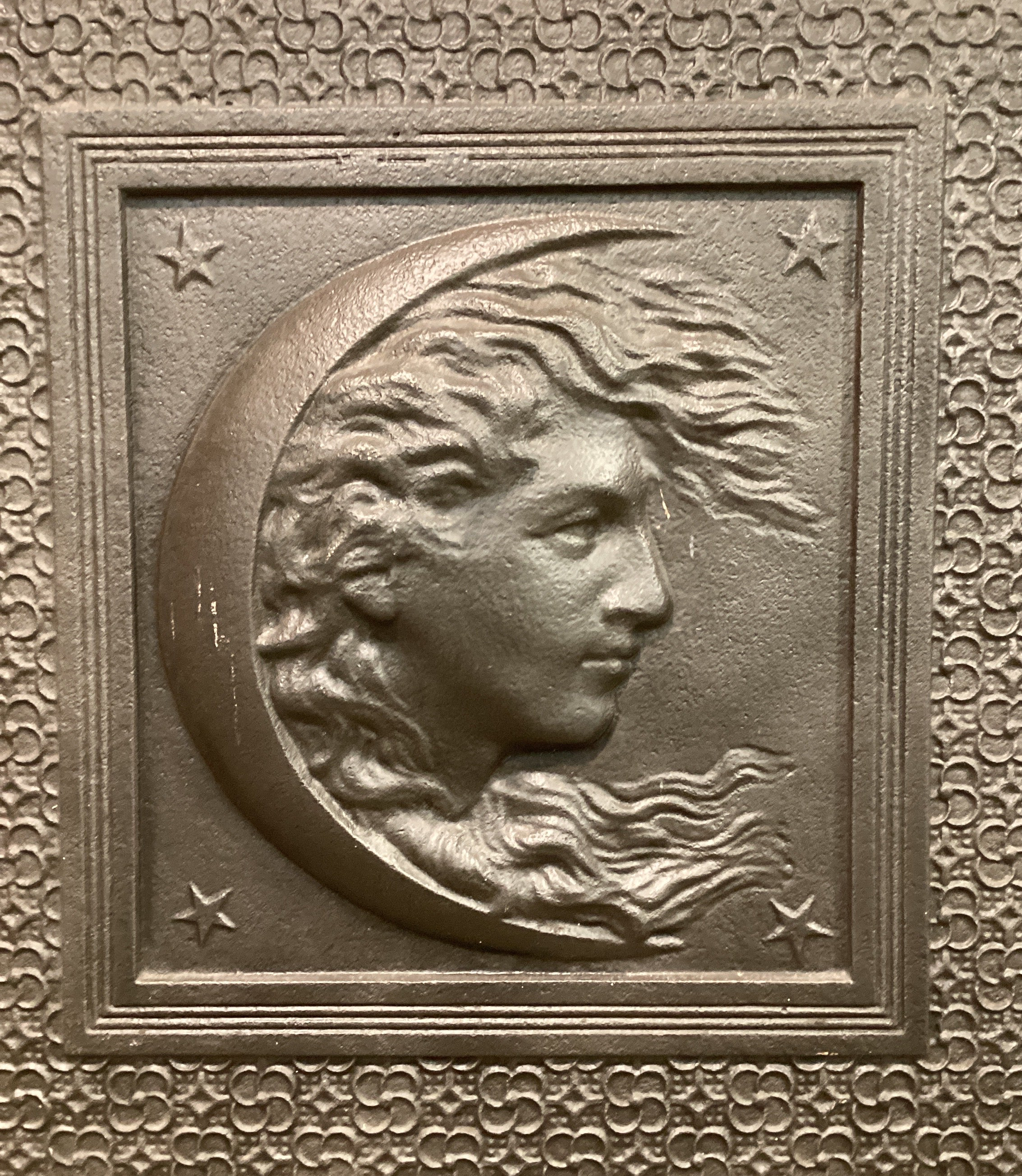 C19th Fireback with Moon Face