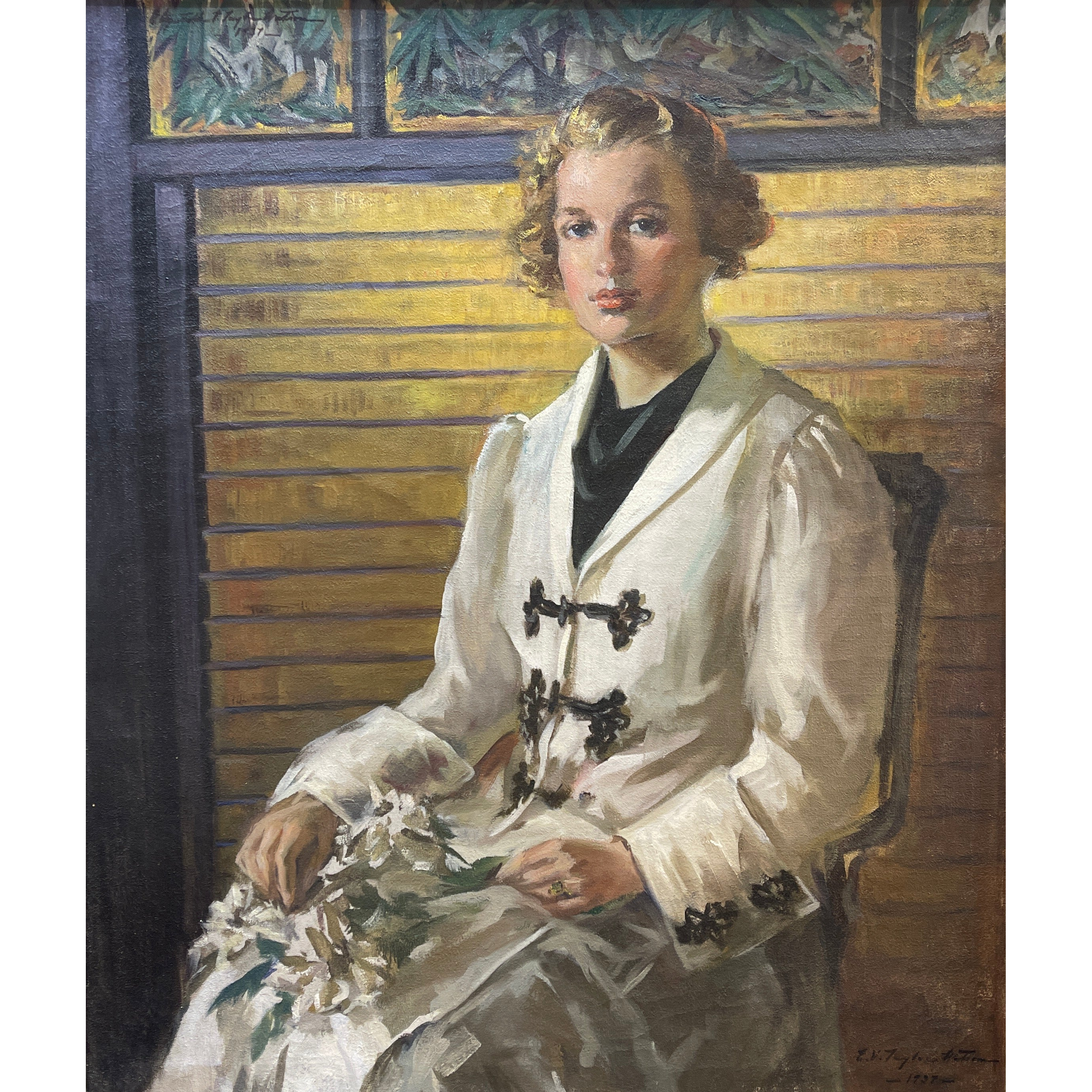 Lady With Flowers ~ EVT Watson - x2501.35.106