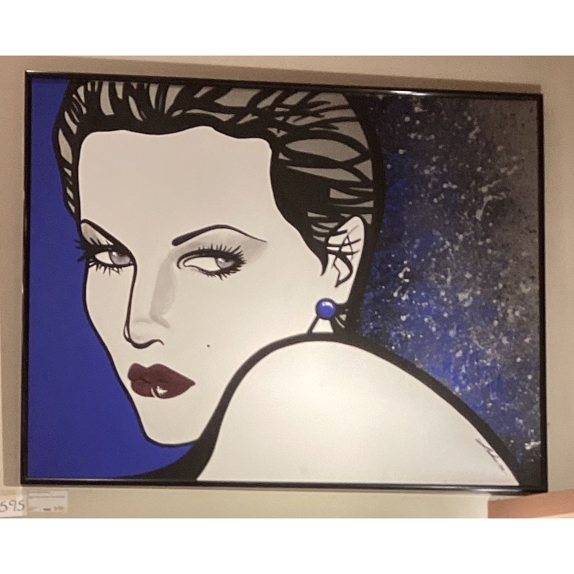 Pop Art Painting in Blue