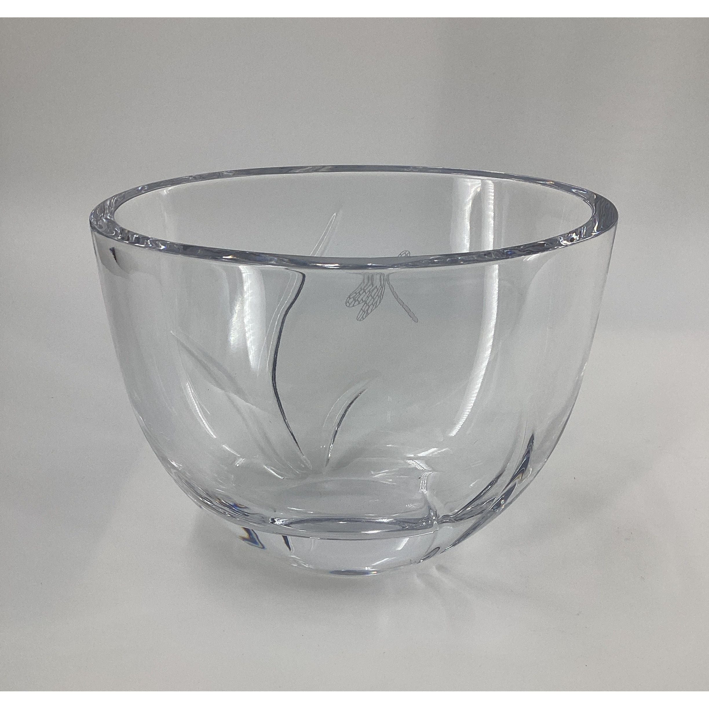 Orrefors Sweden Engraved Crystal Vase - 013.35.293