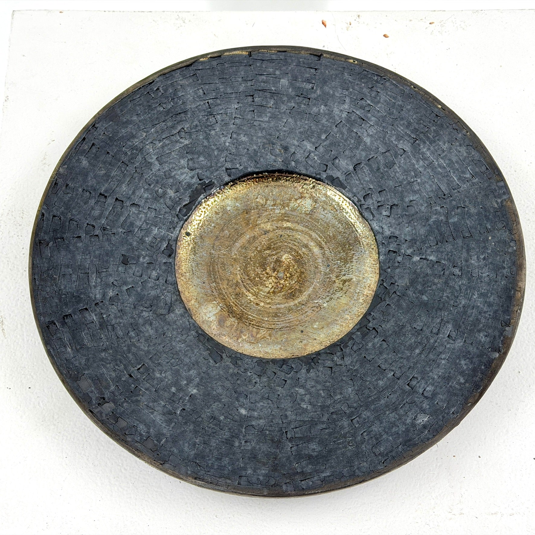 11 Inch Black And Gold Bowl Weave Design