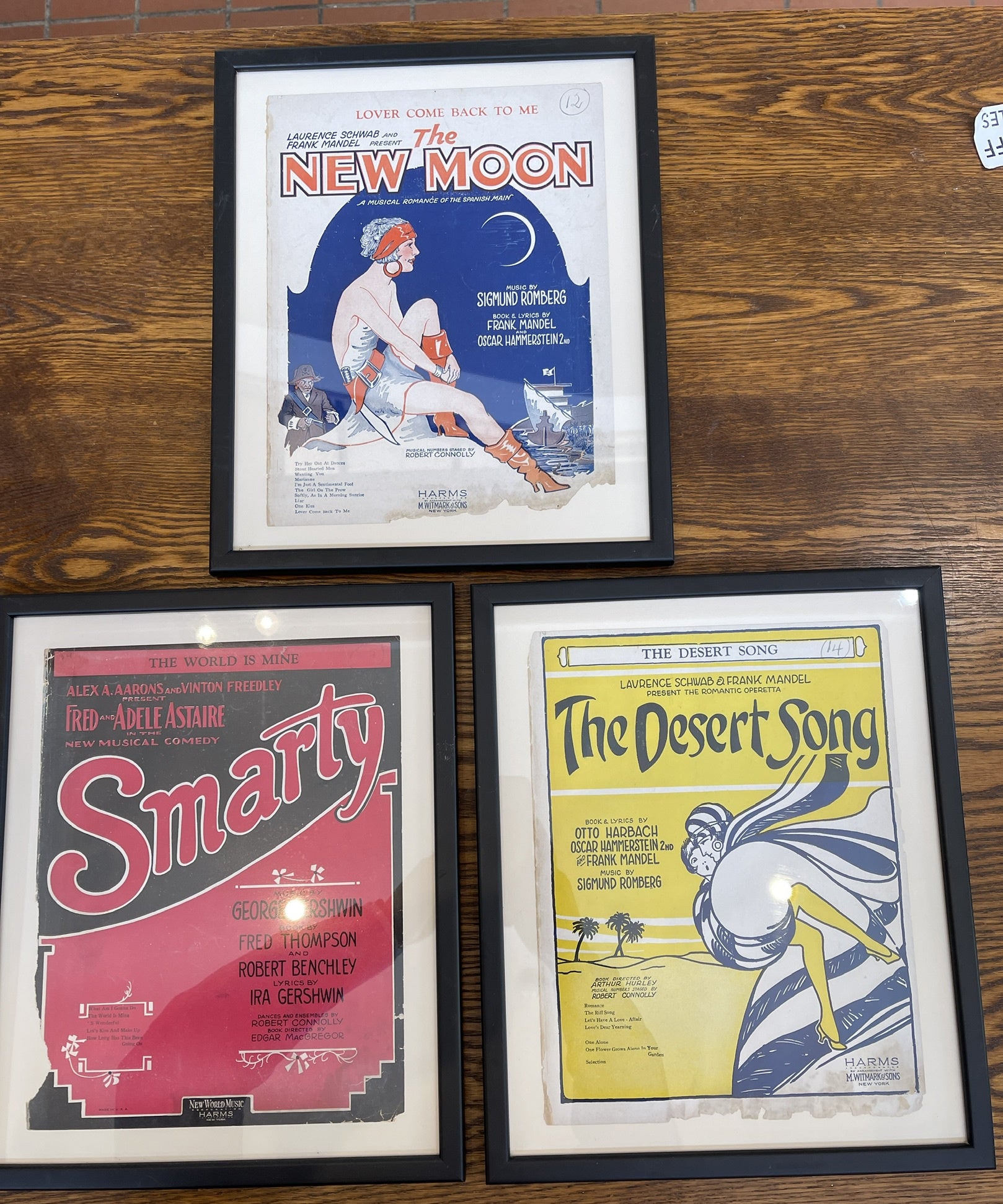 Grouping of three (3) framed sheet music covers - 40J45.35.501