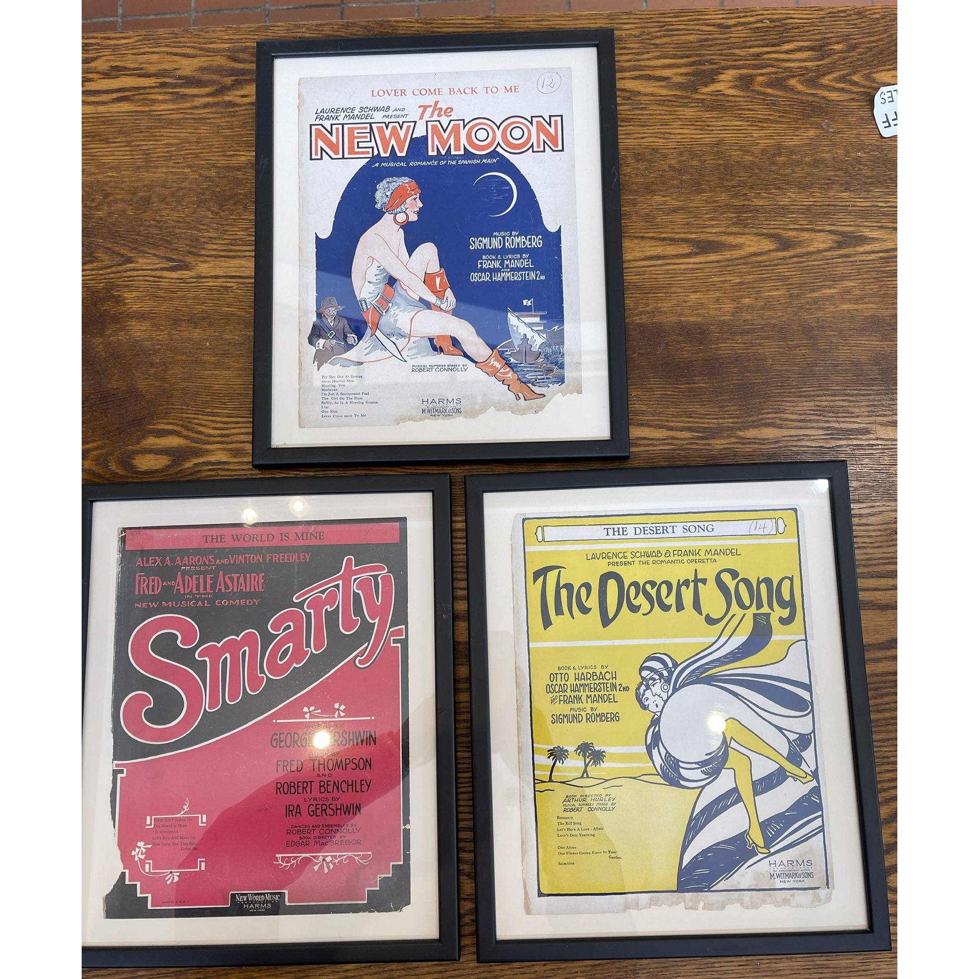 Grouping of three (3) framed sheet music covers - 40J45.35.501