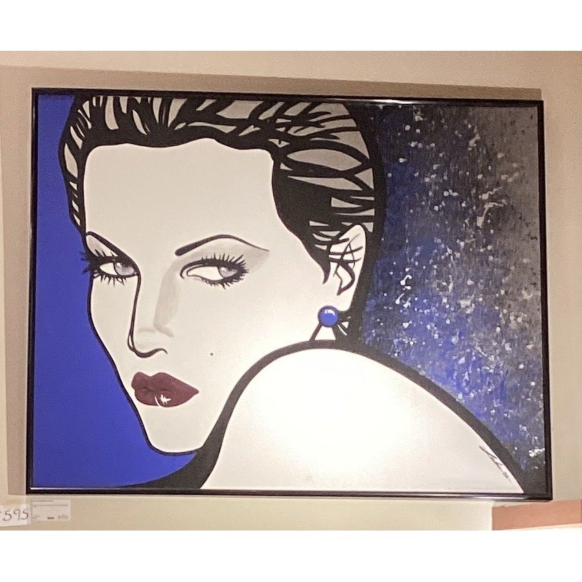 Pop Art Painting in Blue