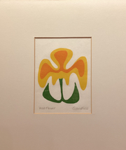 "Wild Flower," Sabra Field, wood cut print - 31B4.35.778