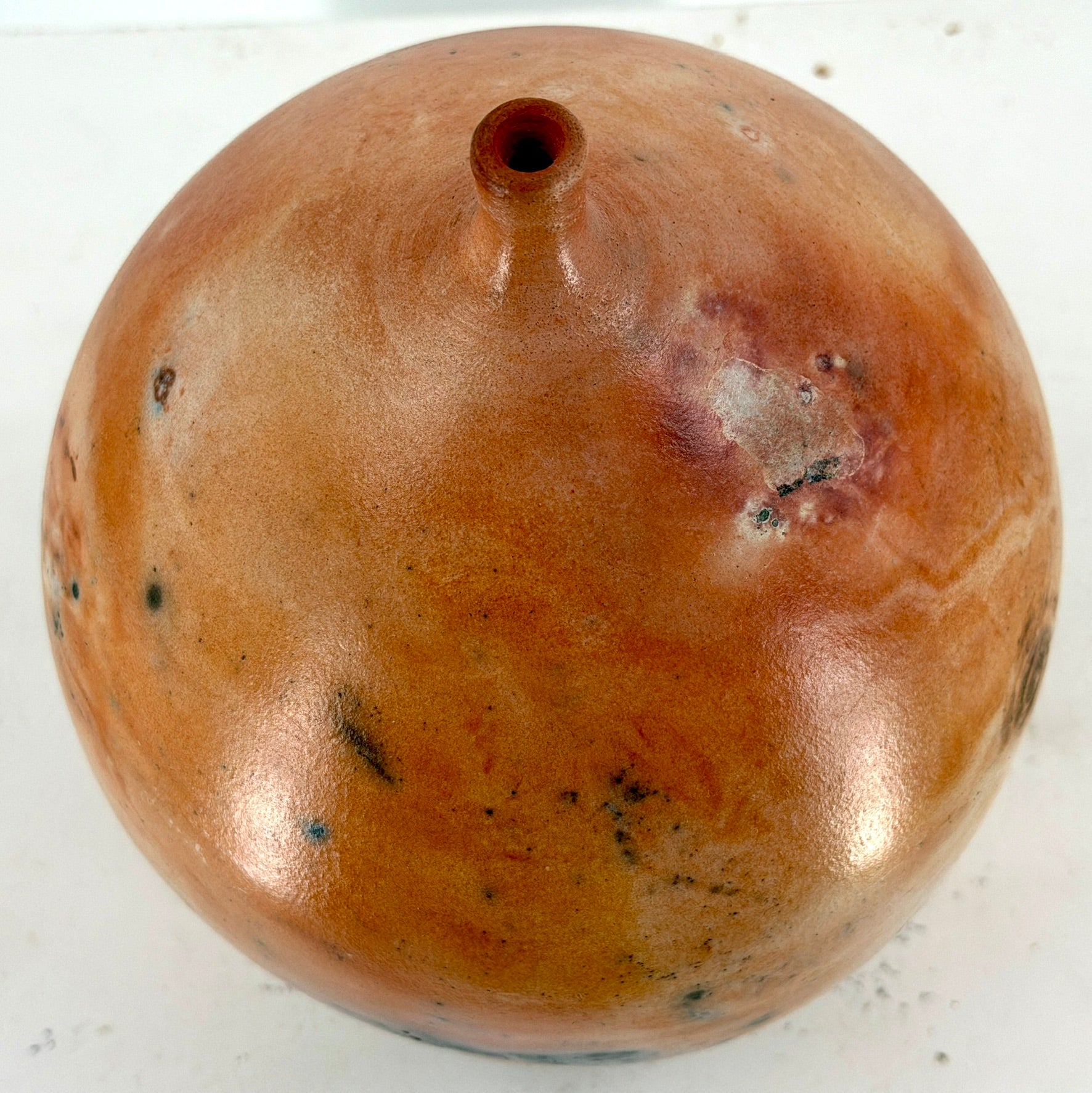 Medium Saggar Orange Sphere With Lip