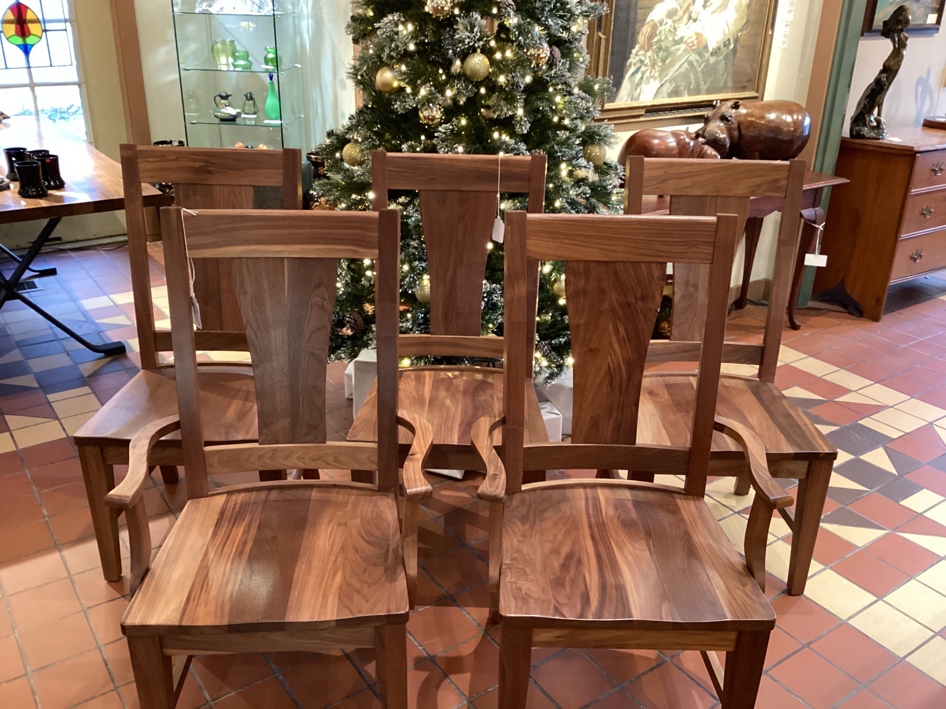 Mavin Walnut chair set (5 chairs)