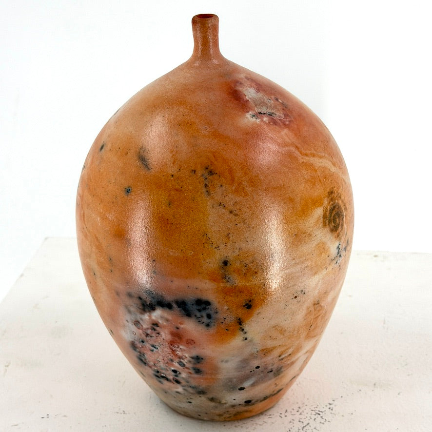 Medium Saggar Orange Sphere With Lip