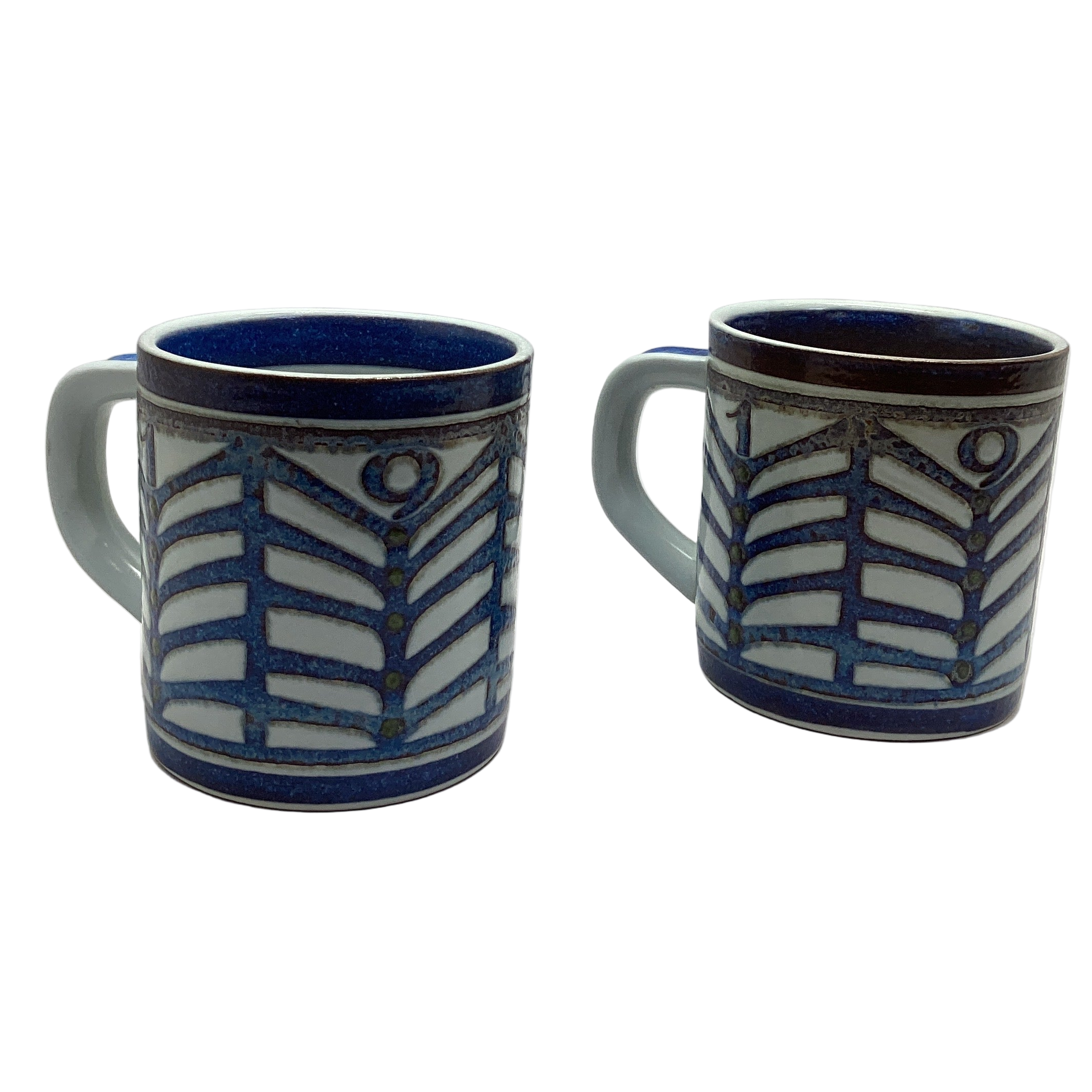 Pair (2) Royal Copenhagen Annual Fajance Mug 3495