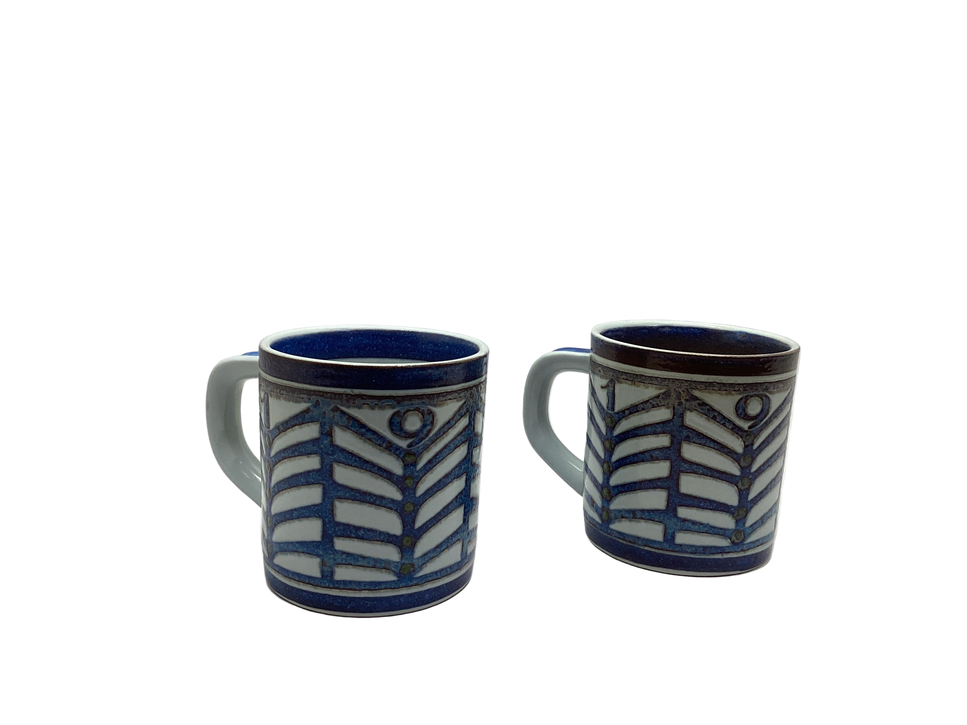 Pair (2) Royal Copenhagen Annual Fajance Mug 3495