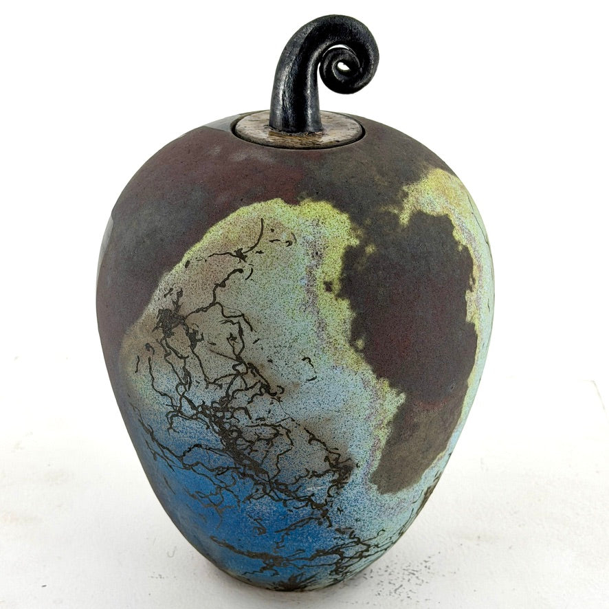 Medium "Moonscape" Covered Jar