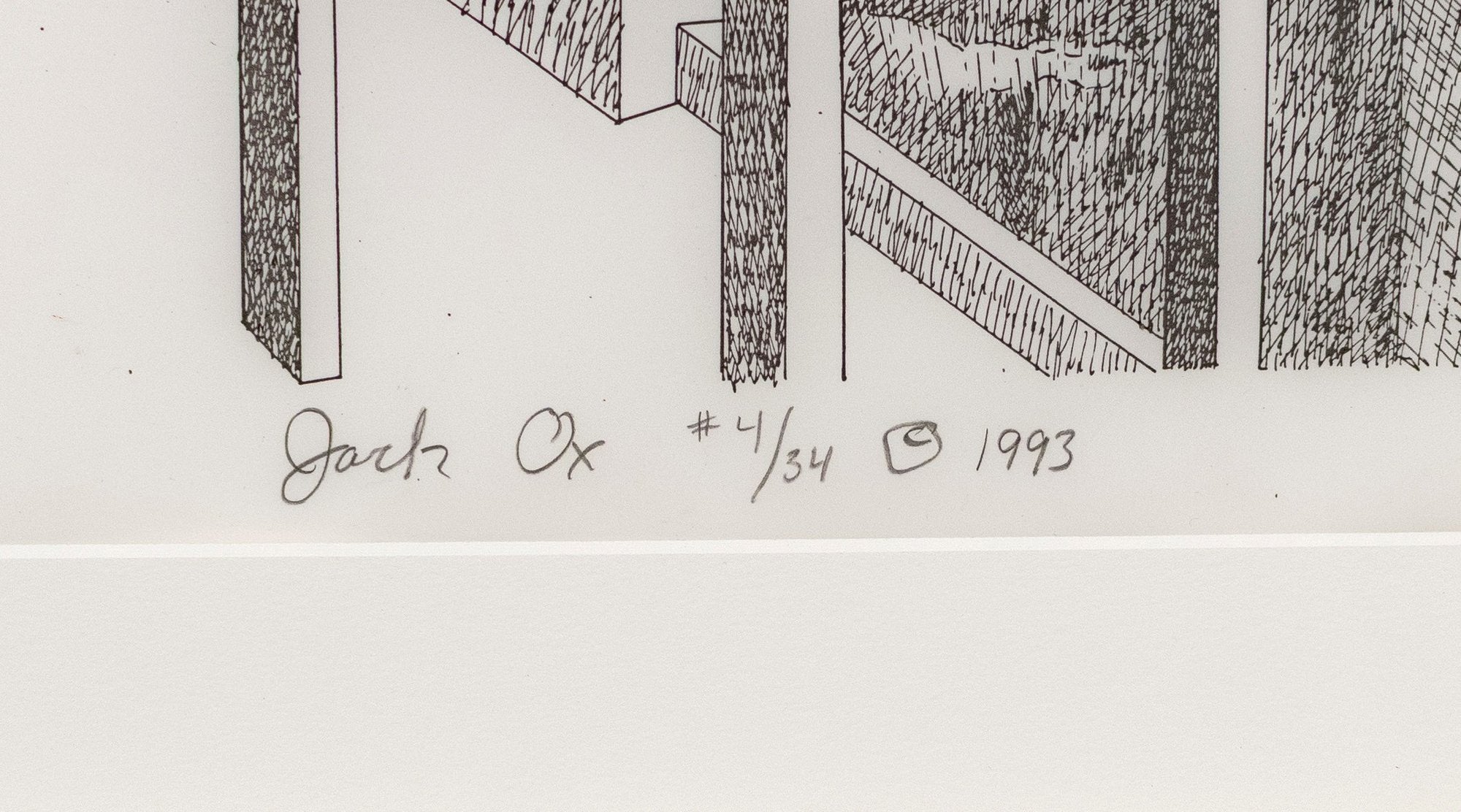 Hand Colored Etching  - Jack Ox