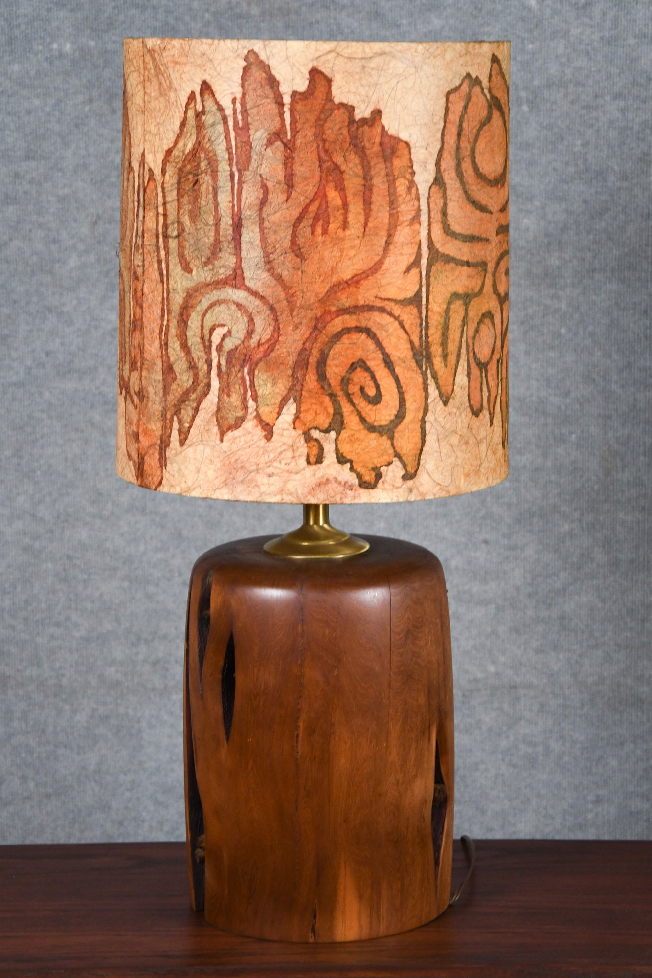 Rosewood Mid Century Lamp