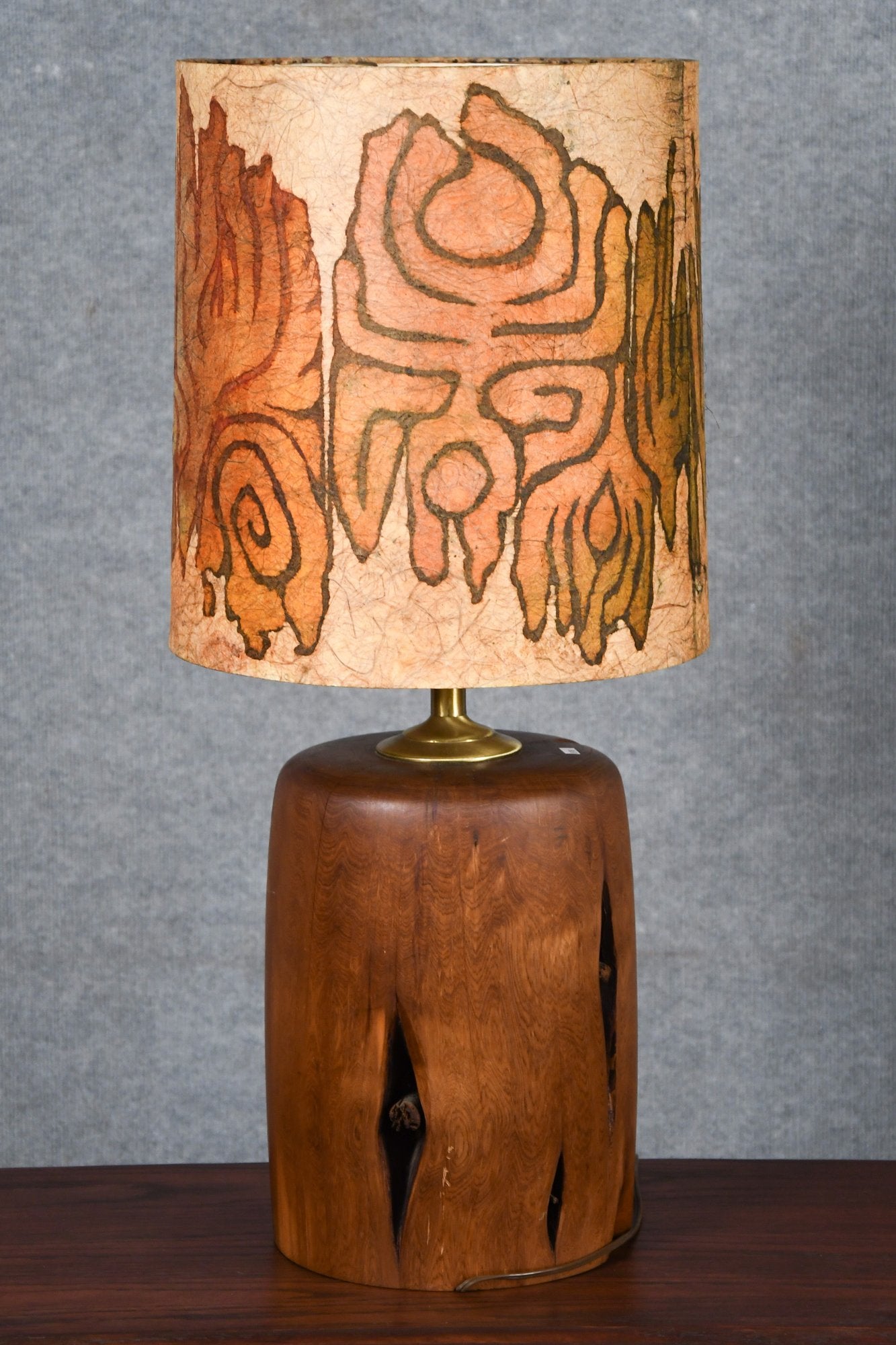 Rosewood Mid Century Lamp