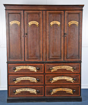 Nautical Painted Two-piece Cabinet