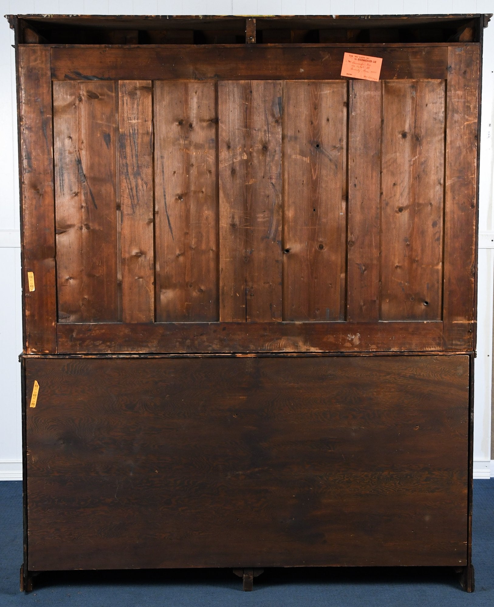 Nautical Painted Two-piece Cabinet