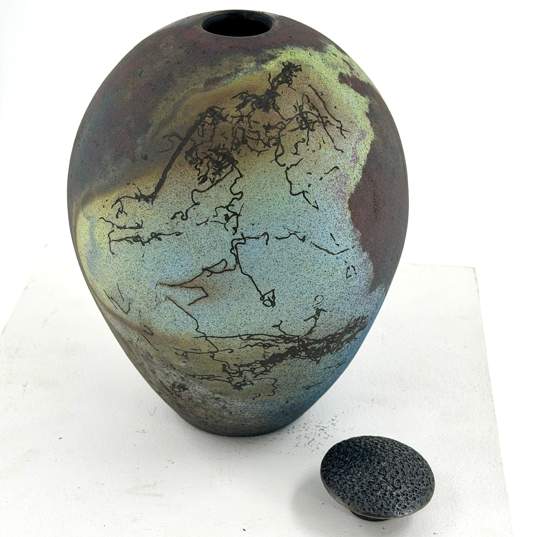 Large "Moonscape" Covered Jar