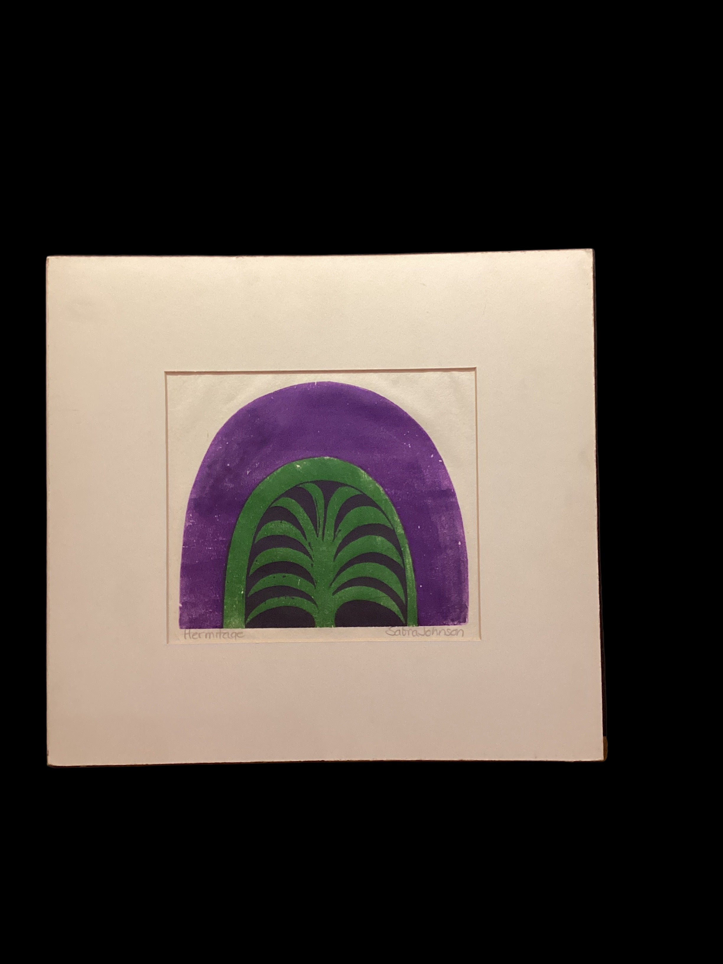 "Hermitage," Sabra Field, wood cut print - 31B4.35.777