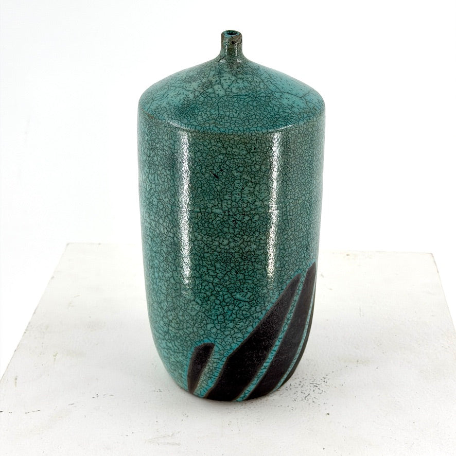 Medium Blue Cylinder Vase