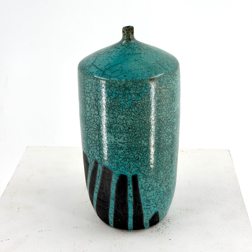 Medium Blue Cylinder Vase
