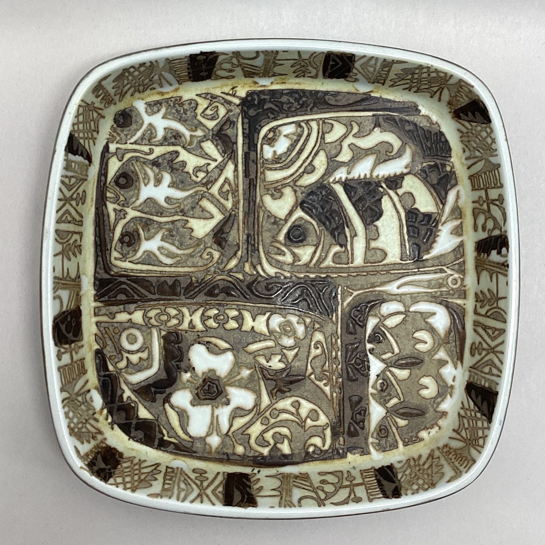 Royal Copenhagen Fajance Square Dish 719/2883